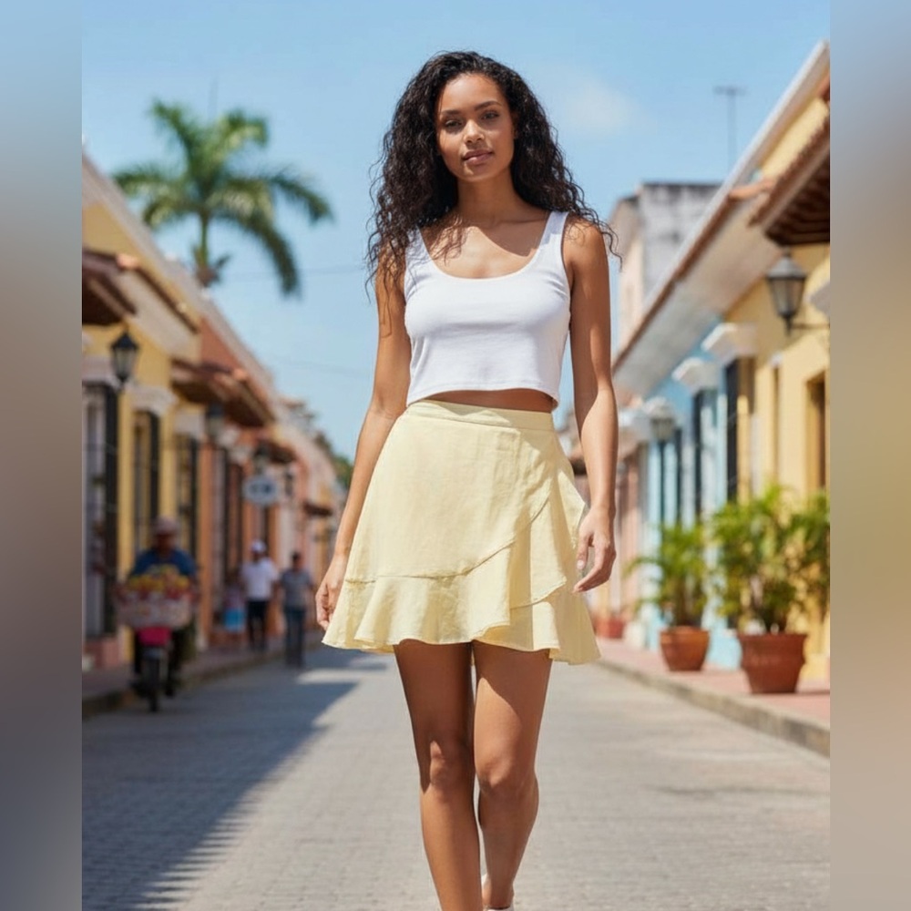 Anthropologie Maeve Ruffle Mini Skirt, new with tags, size medium